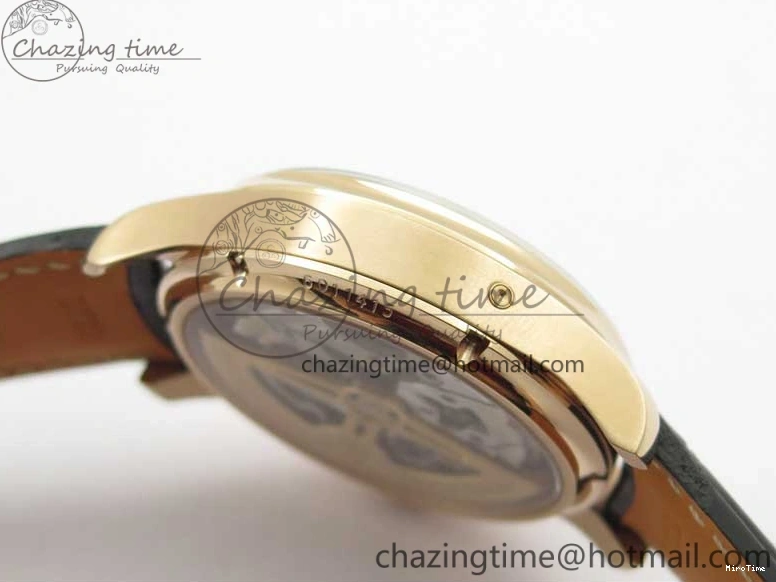 MIROTIME 0307 Elegant Portugieser Perpetual Calendar IW503302 RG V9F 1:1 Best Edition Gray Dial on Black Leather Strap A 7096